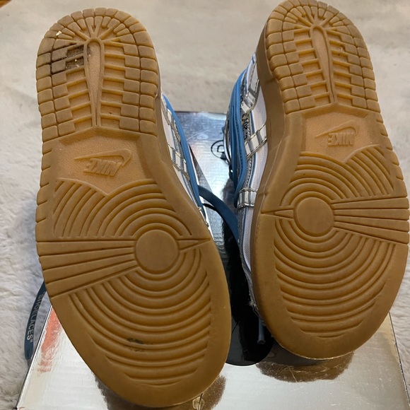 Kids OFF WHITE NIKE DUNKS “University Blue” authentic Size 1 - Picture 3 of 3